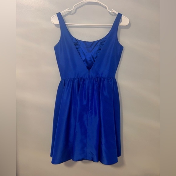 Blue Sherri Hill Dress formal homecoming simple size 4 - Picture 3 of 7